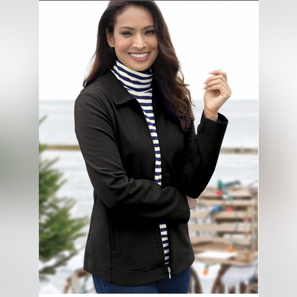 Appleseed Black FlexKnit 6-Pocket Jacket Size Large NWOT - Picture 1 of 9